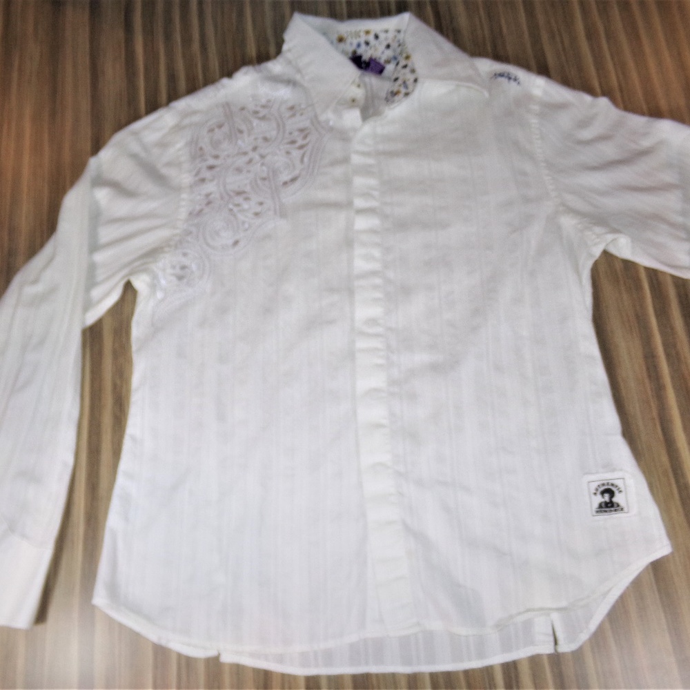 Jimi Hendrix Experience White Embroidered Shirt